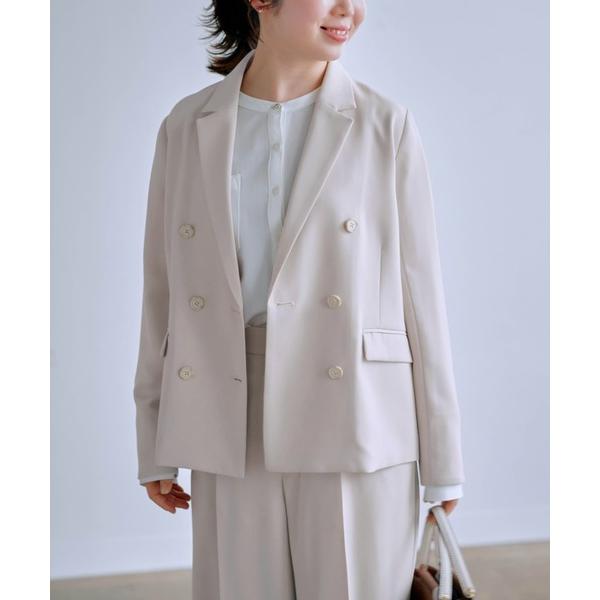 ジャケット テーラードジャケット ソフトドビーダブルジャケット 「低身長・小柄女性」 レディース