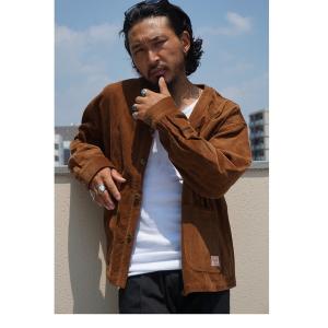 ジャケット ノーカラージャケット BIG MIKE ビッグマイク/ 25秋冬新作 セットアップ対応 胸ポケット コーデュロイ エンジニアジャケット /