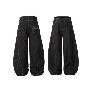 ジーンズ 新色追加！HOOK -select- 逆さデザインバルーンジーンズ メンズ レディース