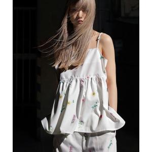 etoll.（エトル） キャミソール 花柄プリントキャミソールビスチェ
