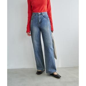 ジーンズ デニム デニムパンツ ブリーチストレートデニム レディース