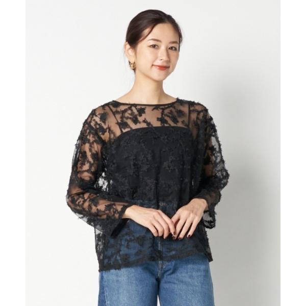 ブラウス シャツ FLORAL PATTERN SHEER BLOUSE レディース