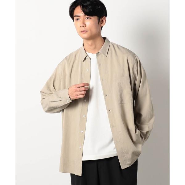 シャツ レーヨンナイロンドビーオーバーシャツ メンズ