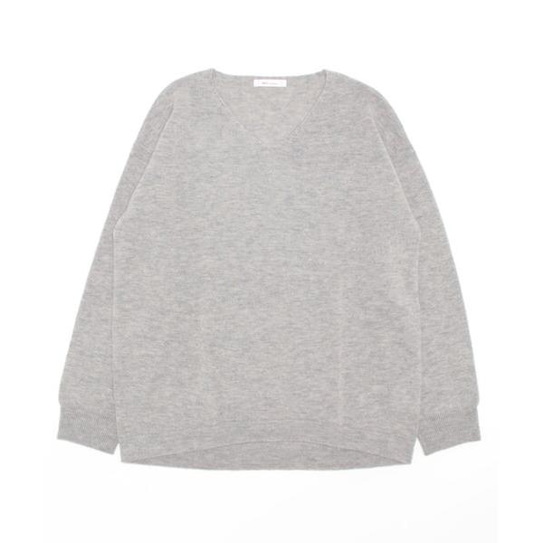 「INED」 Vネックニット 9号 グレー レディース
