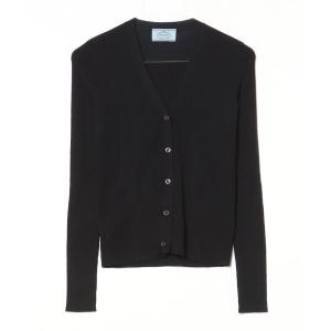 「PRADA」 ニットカーディガン 38 ブラック レディース