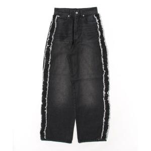 ジーンズ デニム デニムパンツ デニムサイドフリルパンツ レディース