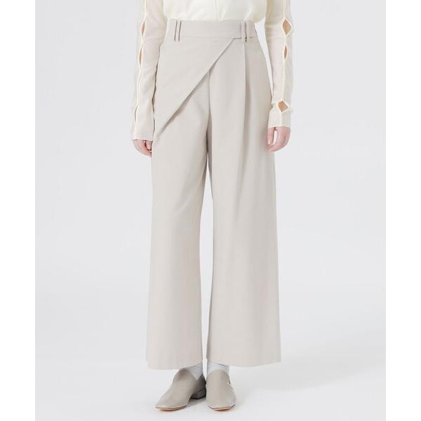 スラックス パンツ ラップワイドパンツ レディース