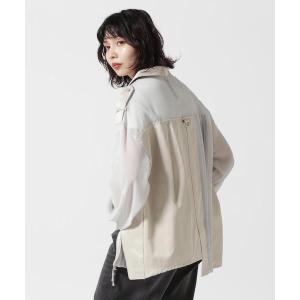 ブルゾン アウター AULA AILA/アウラアイラ/別注デニムコンビネーションブルゾン レディース