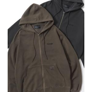 パーカー 2025AW MARK GONZALES/マークゴンザレス オーバーサイズ 裏毛 スウェット ヴィンテージ加工 ピグメント ダブルジップ フ