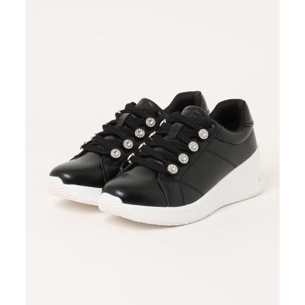 スニーカー 「JEWEL CASKET」ビジューバックルレースアップスニーカー レディース