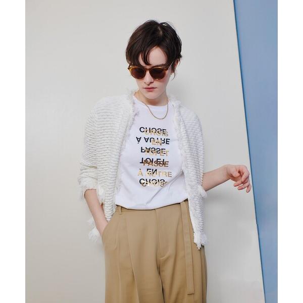 カーディガン ミックスツイードニットジャケット レディース