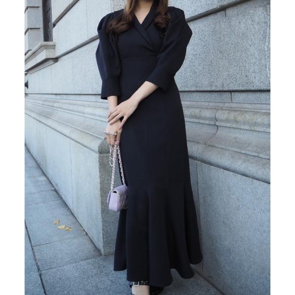 ワンピース 入学式 入園式 卒業式 「美的掲載」テーラードカラーマーメイドワンピース  オケージョン...