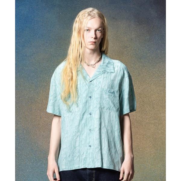 シャツ 半袖 Crack Open Collar Shirt / クラックオープンカラーシャツ メン...