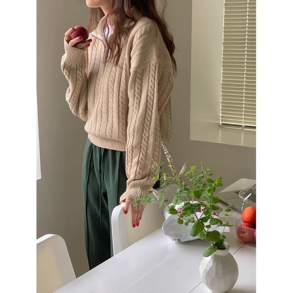 「MINS MINIS」 長袖ニット FREE ベージュ レディース