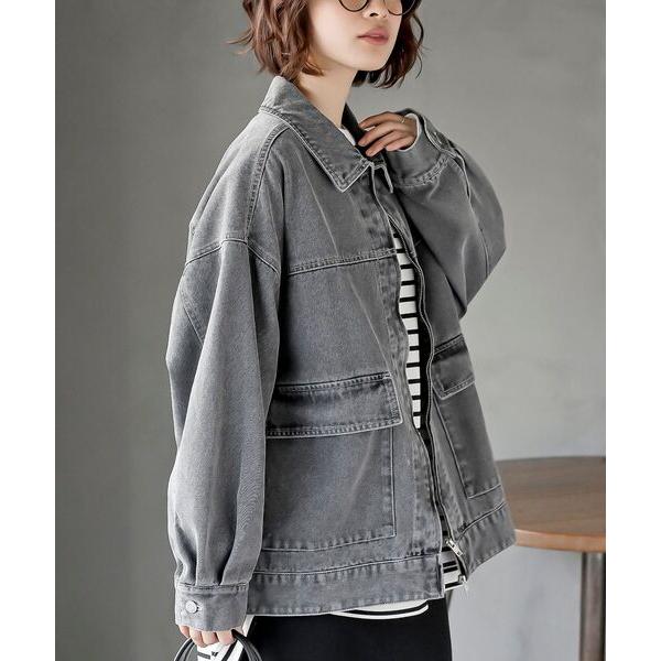 デニムジャケット gジャン ＢＩＧデニムブルゾン レディース