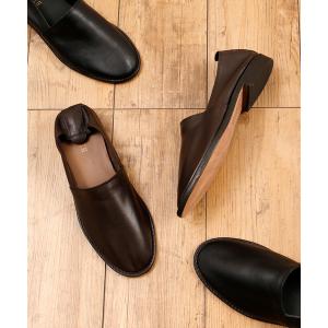 スリッポン BICASH ビカーシ / LEATHER SHOES レザースリッポンシューズ レザーエスパドリーユ / 126 メンズ