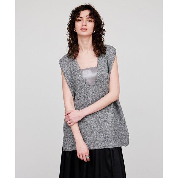 ベスト ジレ 「手洗い可」Vネックニットベスト レディース