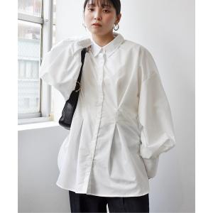 ブラウス シャツ ブロードウエストタックシャツ レディース