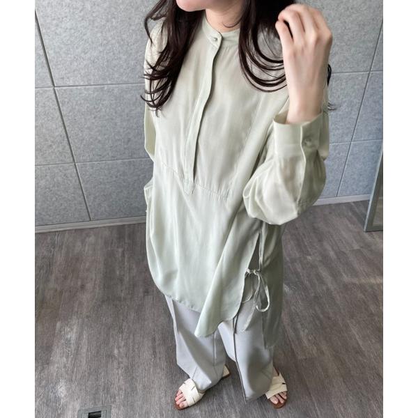 ブラウス シャツ 「手洗い可」シャイニーリボンブラウス レディース