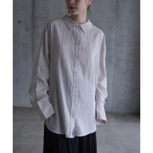 ブラウス シャツ Linen blend shirt レディース