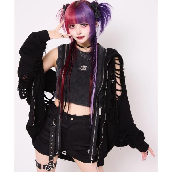 パーカー DESTROY HOODIE-VEIN(デストロイフーディー ヴェイン) スケルトンダメー...