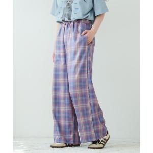 パンツ 「eLur」チェックパンツ レディース