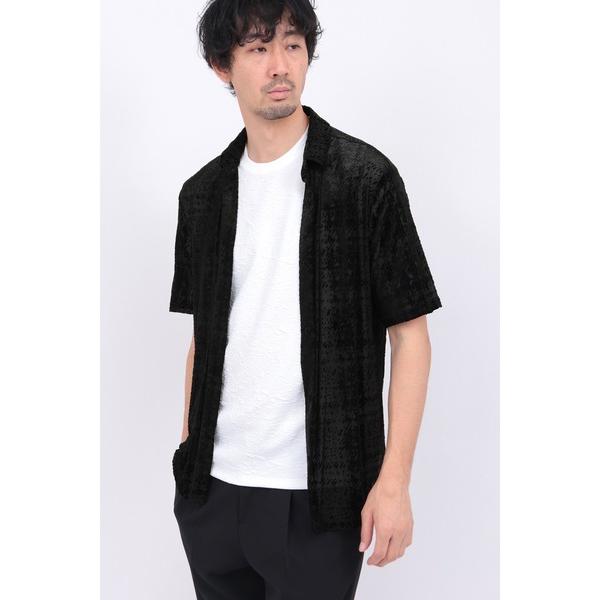 シャツ HIGH STREET∴IFANSIオプティカルオパール半袖シャツ メンズ