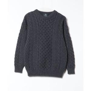 「aran WOOLLEN MILLS」 長袖ニット X-SMALL グレー メンズ