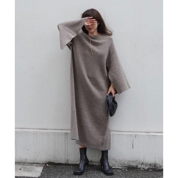 「ETRE TOKYO」 ニットワンピース FREE ベージュ レディース