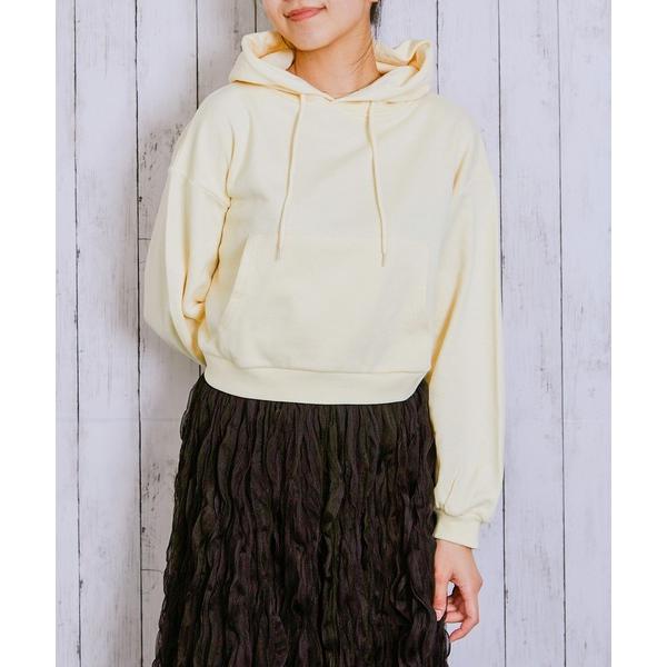 トレーナー スウェット 「ショート丈×裏毛」レディース パーカー プルオーバー スウェット 体型カバ...