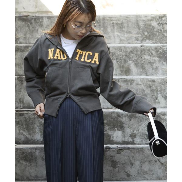 パーカー NAUTICA/ノーティカ アップリケロゴフルジップパーカー レディース
