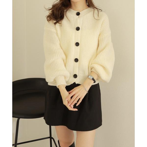 カーディガン low gauge knit cardigan /ローゲージ ット カーディガン レデ...