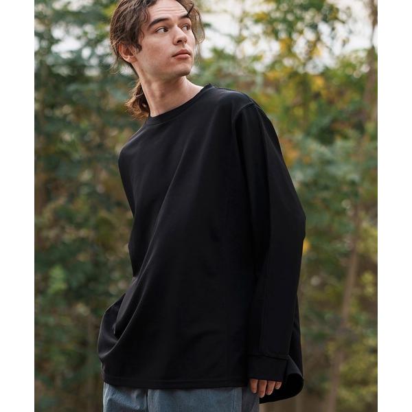 tシャツ mlt5084-ルーズシルエットパネルサイドスリットカットソー メンズ