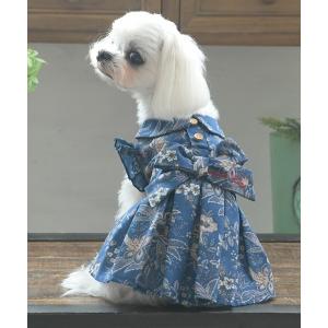 犬 服 LAURA ASHLEY/リボンワンピース