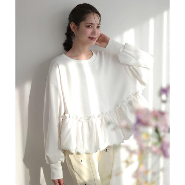 トレーナー スウェット 裾バルーンスウェット レディース