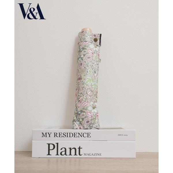 折りたたみ傘 V＆A晴雨兼用一級遮光リリー柄２段折傘 メンズ レディース