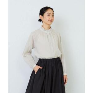 ブラウス シャツ ローンフリルシャツ レディース