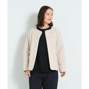 DRAWER（ドゥロワー） ノーカラージャケット 36 ネイビー レディース