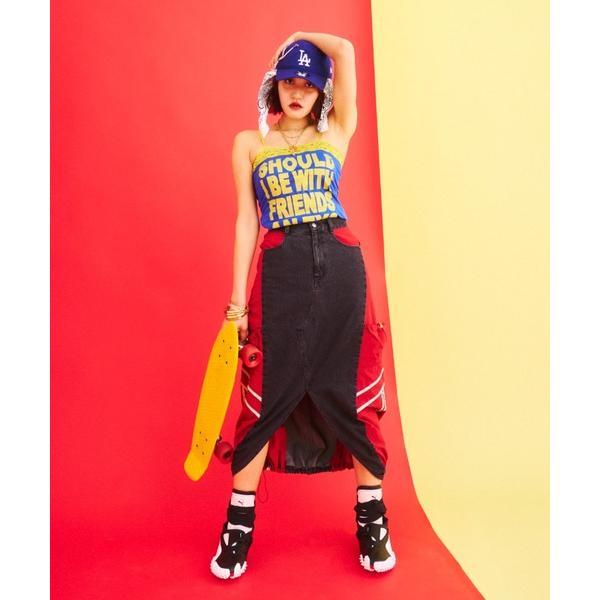 スカート denim docking balloon skirt - デニムドッキングバルーンスカー...