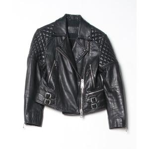 「ALLSAINTS」 レザーブルゾン - ブラック レディース