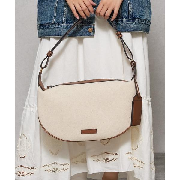 ショルダーバッグ バッグ 「Ungrid/アングリッド」リネンキャンバスコンビ　カードケース付ショル...