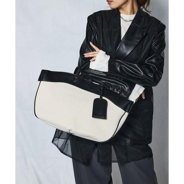 トートバッグ 「Ungrid/アングリッド」リネンキャンバスコンビ　カードケース＆ポーチ付トートバッ...