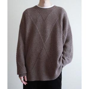「y/m by kitsune」 長袖ニット LARGE ブラウン メンズ