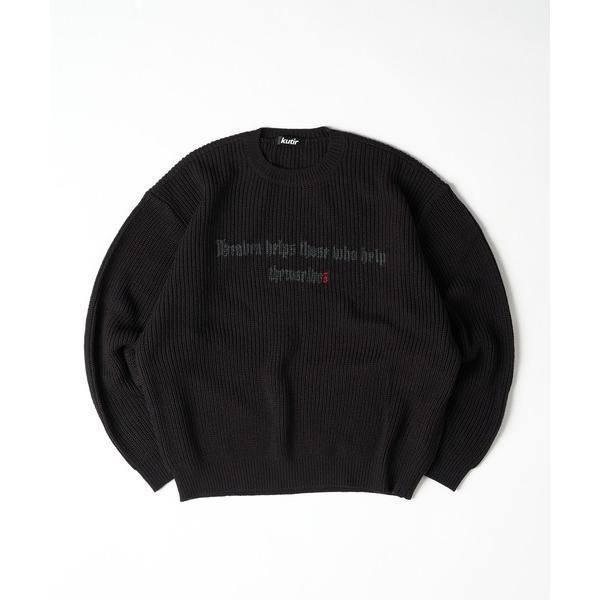 セーター ニット SPRAY FRONT DESIGN KNIT/スプレーフロントデザインニット メ...