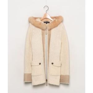 「EPOCA」 ニットコート 40 ベージュ レディース