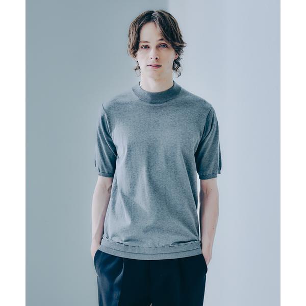 セーター ニット 「トップメランジ」ハイツイスト モックネック ニット メンズ