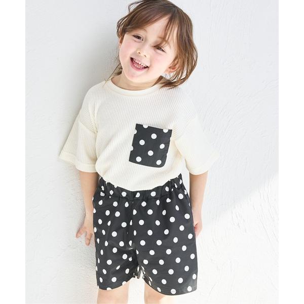 セットアップ 「ふんわりワッフル」「リンクコーデ」胸ポケット付き セットアップ キッズ 子供服 男の...