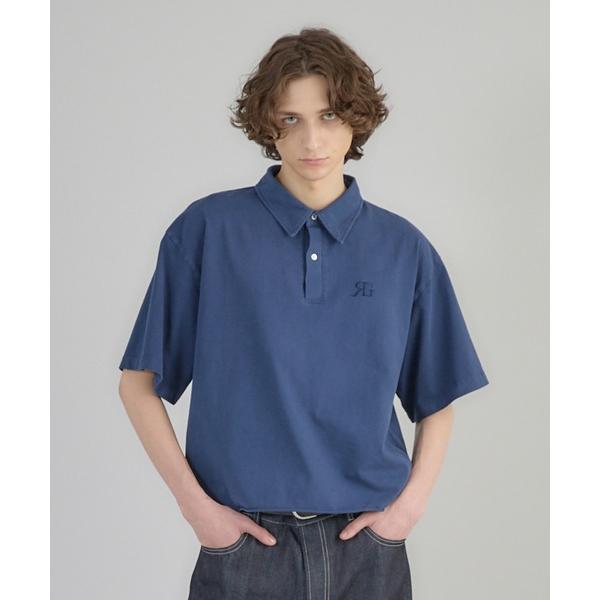 ポロシャツ cropped pigment dyed loose fit T-shirt/クロップド...