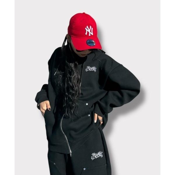 パーカー 「2サイズ展開　/　UNISEX　」ATMARKグラフィティロゴ　リベット　フルジップパー...