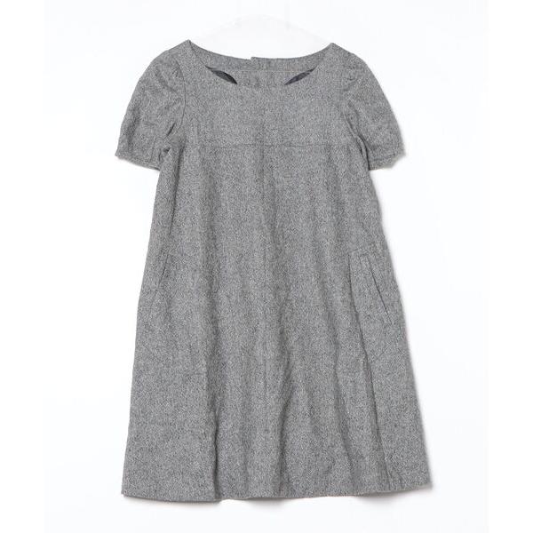 「TIARA」 半袖ワンピース 4 グレー レディース